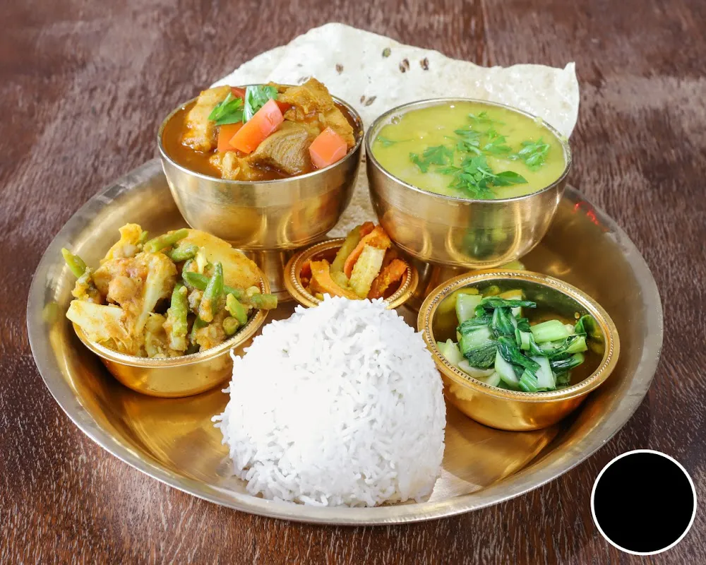 Nepali Thali Dall Bhat with Dessert